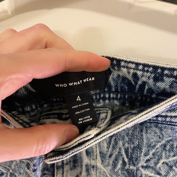 Who What Wear Acid Wash Denim Skirt - Picture 3 of 5